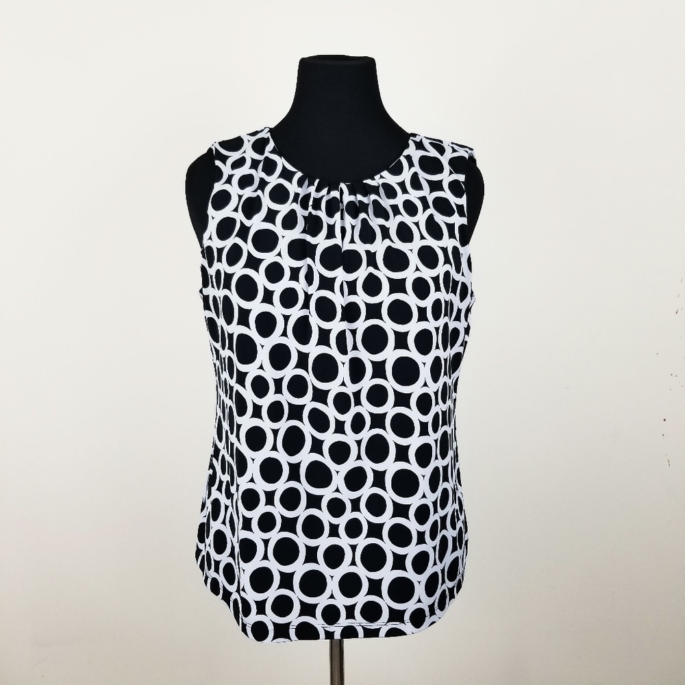 Calvin Klein Black and Grey Circle Top